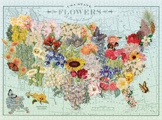 Fleurs- 1000 pièces - Galison