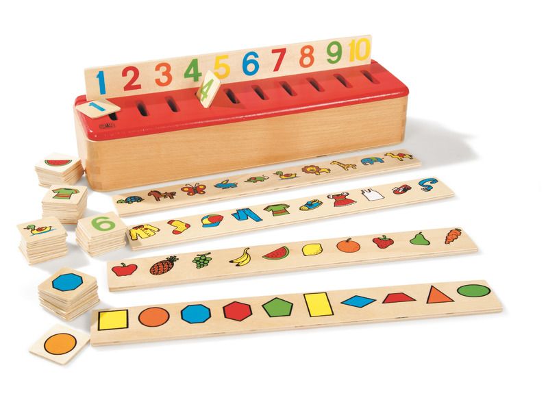 Boîte de tri Montessori- BOIS - A partir de 3 ans - Occasion