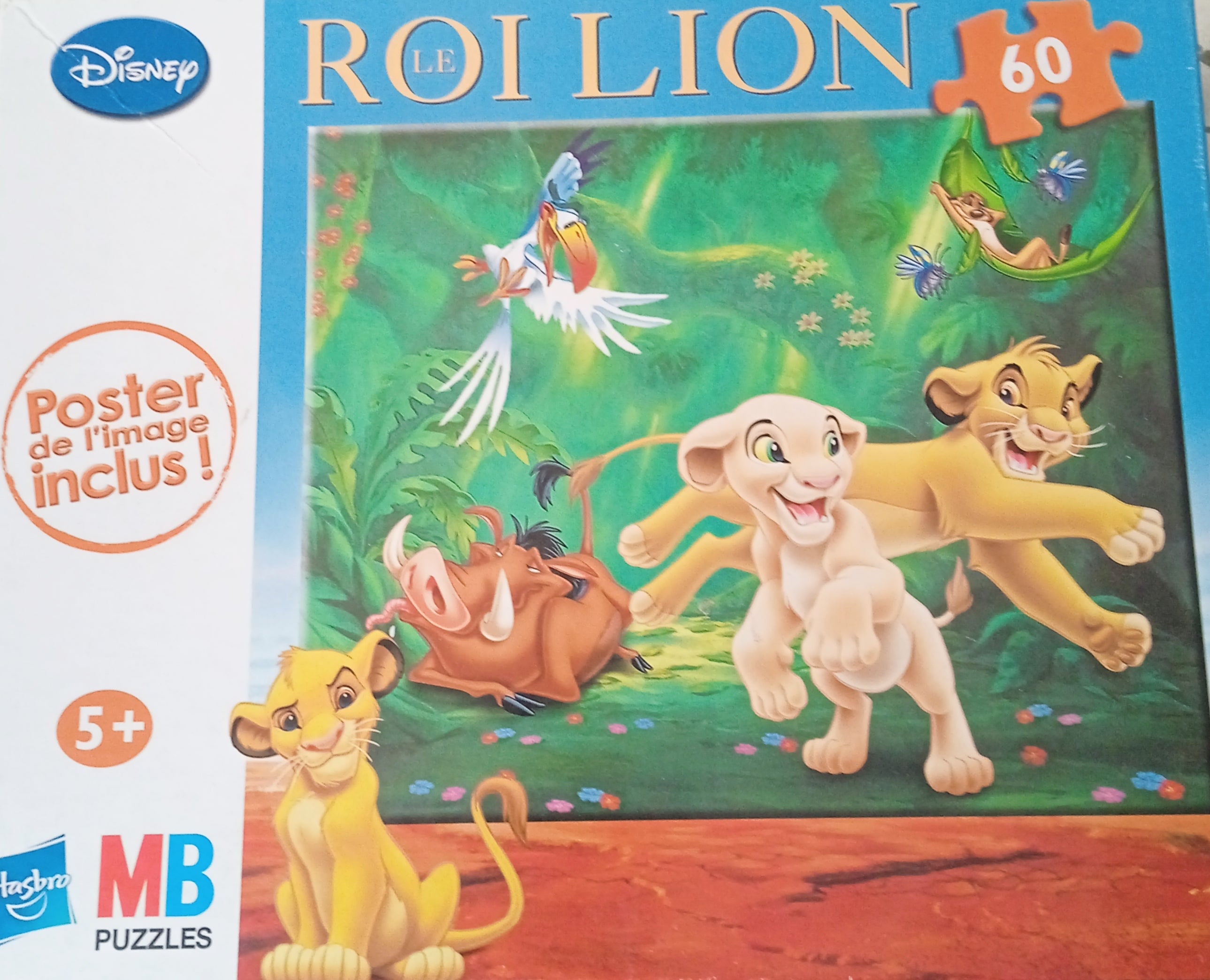 Le Roi Lion - 60 pièces - MB Puzzle - 5 ans et plus – puzzlesetcie