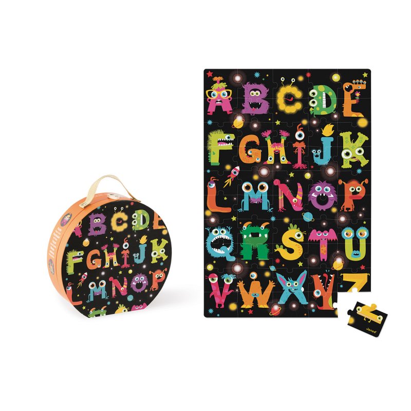 Drôles de monstres - Alphabet géant - Dès 4 ans - Janod – puzzlesetcie